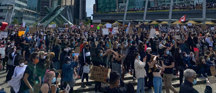 A Vancouver demonstration about police racism on June 5 2020
